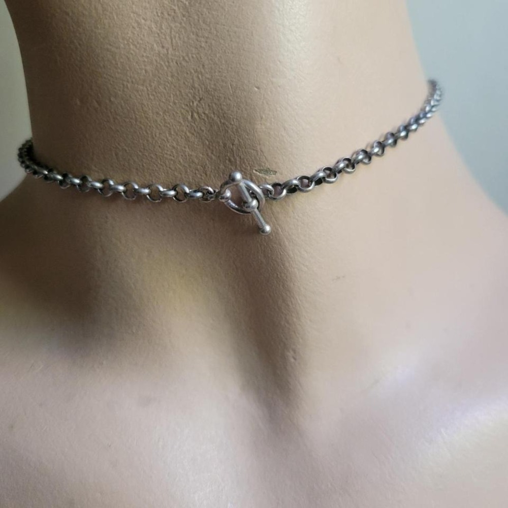 whimsigoth 925 sterling silver faith charm necklace toggle - Picture 7 of 7